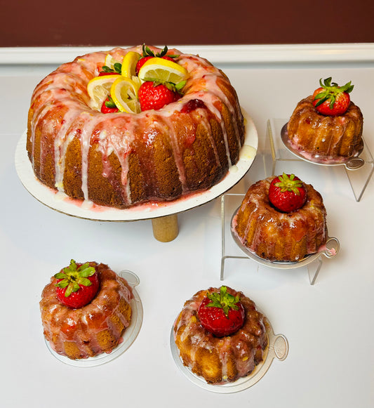 Strawberry Lemonade Pound Cake